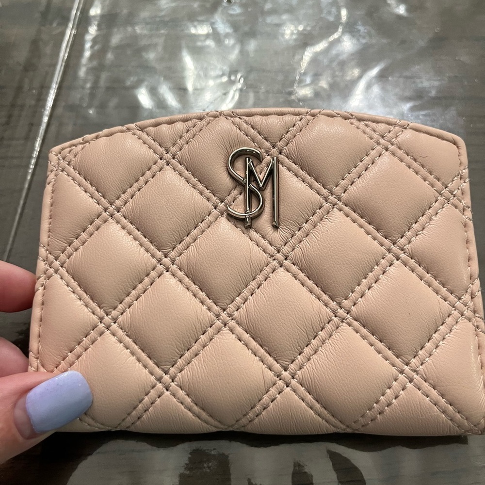 Steve Madden Quilted baby pink Wallet‎